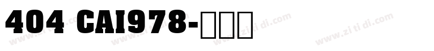 404 CAI978字体转换